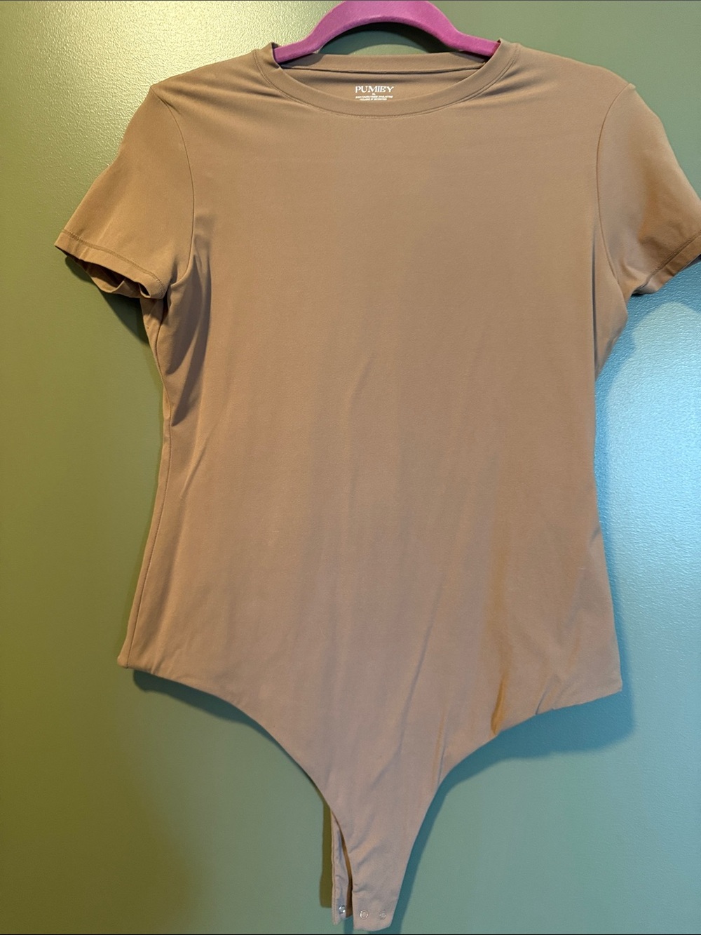 Short Sleeve Bodysuit in Mauve Pink